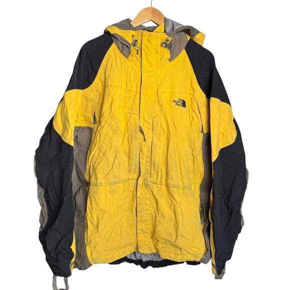 The North Face Other - THE NORTH FACE Men’s Yellow Gray Hyvent Hooded Parka Ski Jacket Size XXL